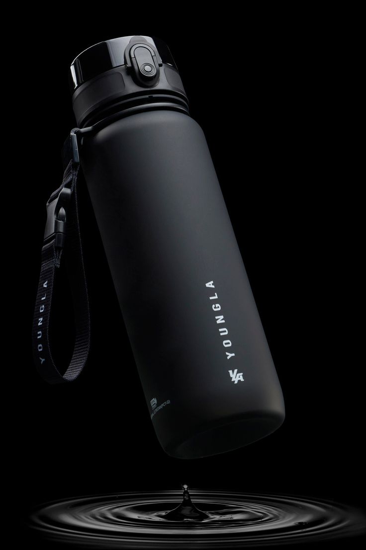 Water Bottle - Plastic - Black