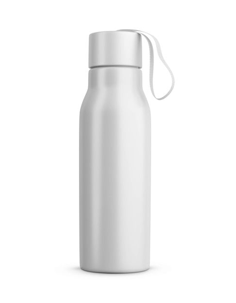 Water Bottle - Plastic - White