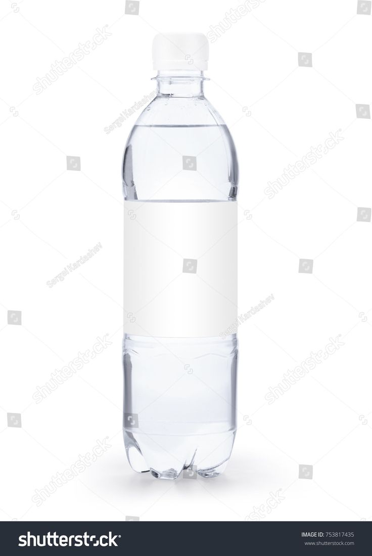 Water Bottle - Plastic - White
