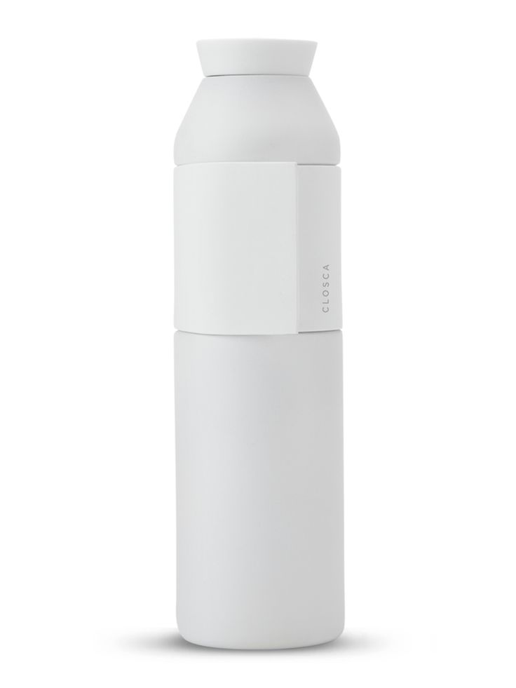 Water Bottle - Plastic - White