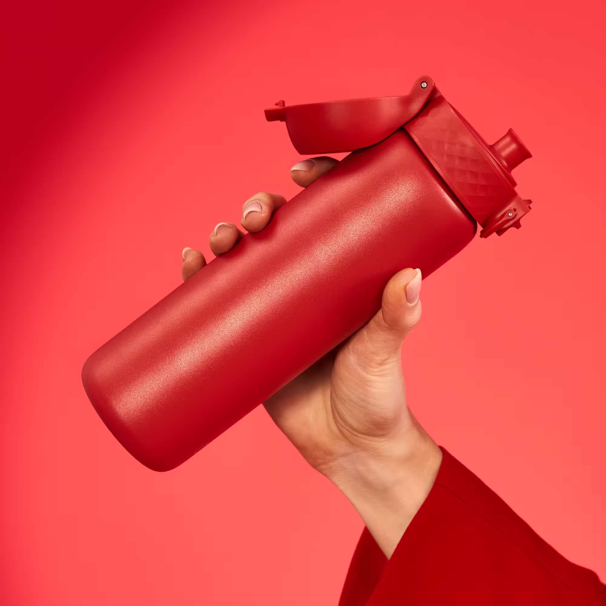 Water Bottle - Steel - Red