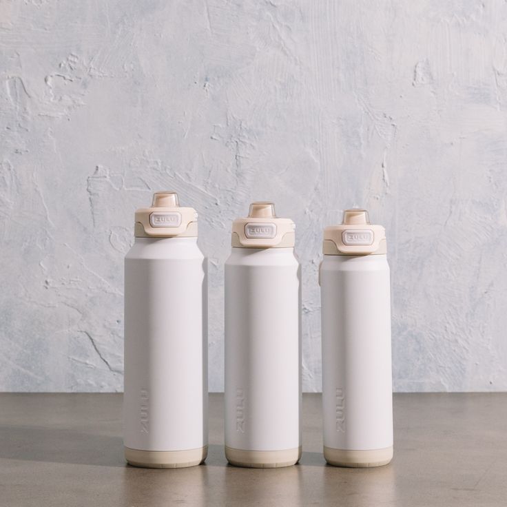 Water Bottle - Steel - White