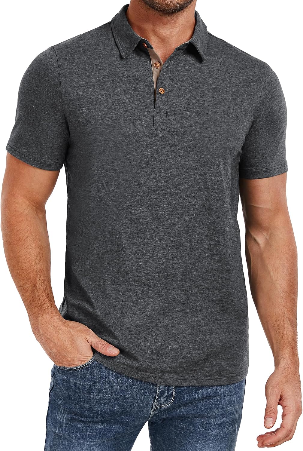 Casual Men's Classic Polo Shirt Plus