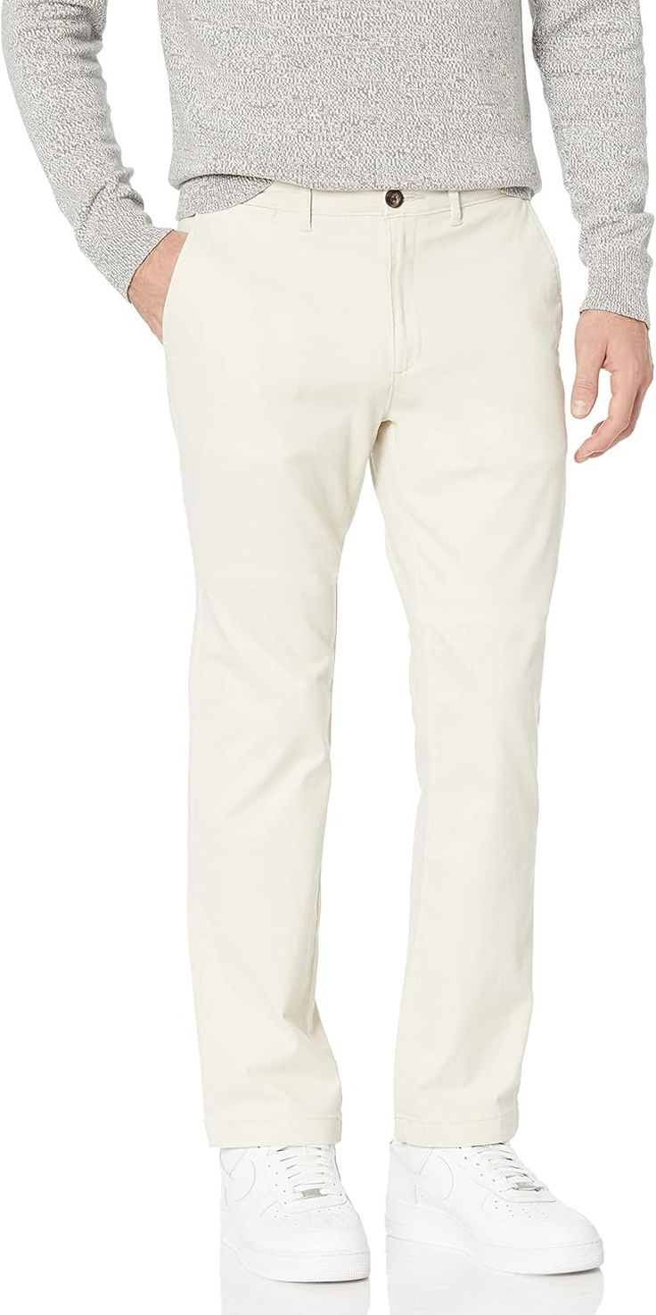 Sporty Men's Casual Chino Pants Essential