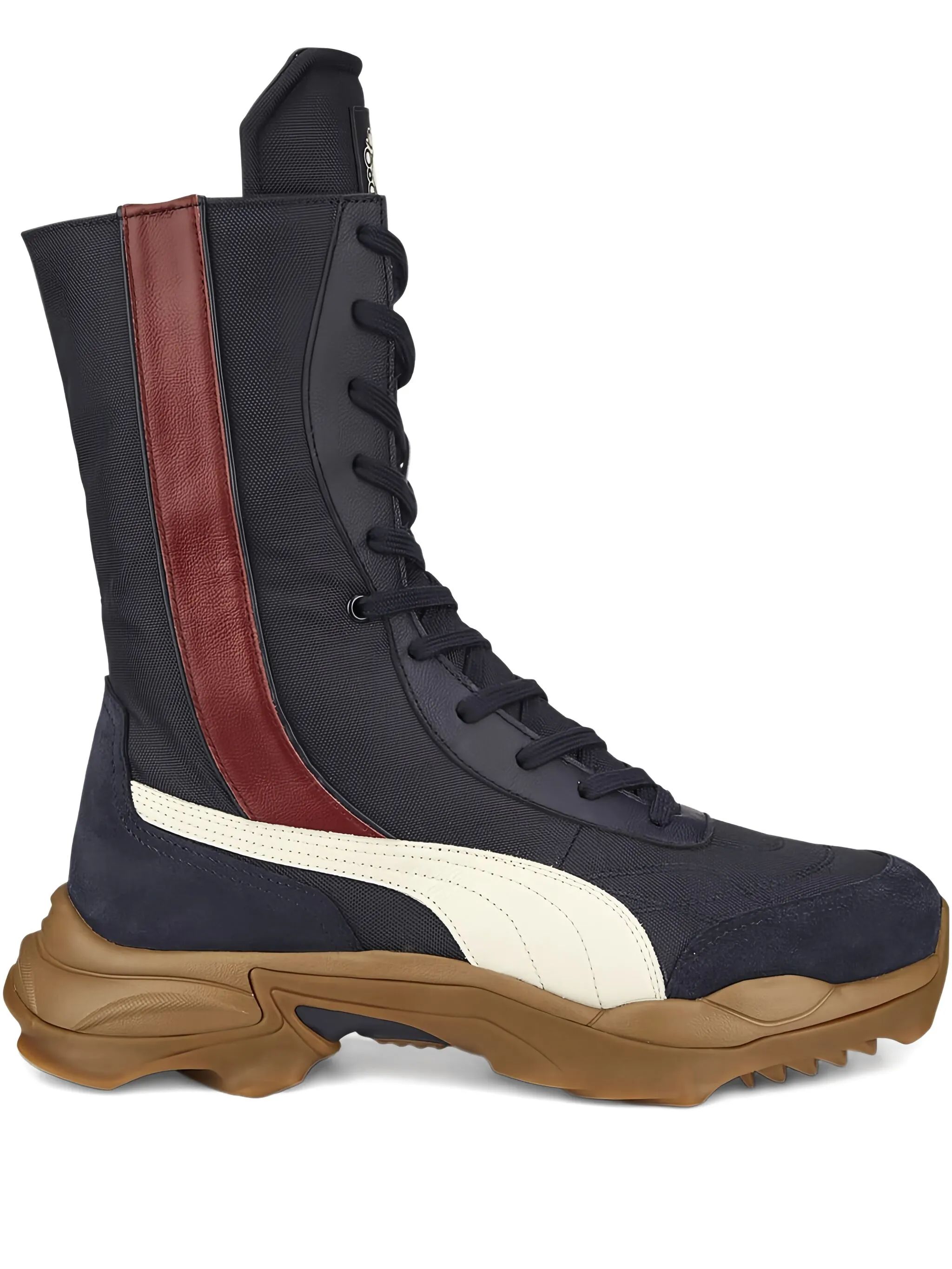 Sleek Lace-Up Boot Denim