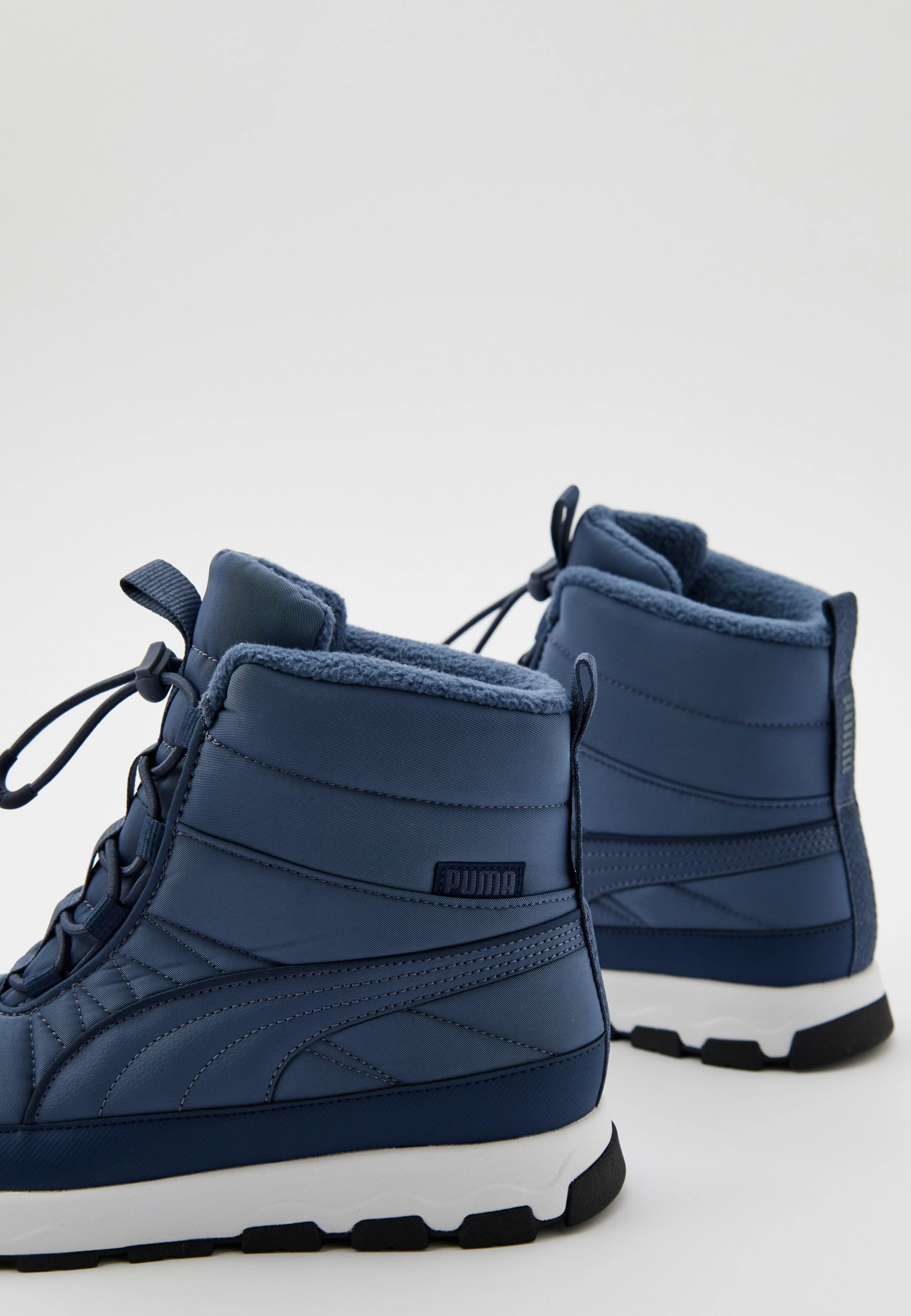 Sleek Lace-Up Boot Denim