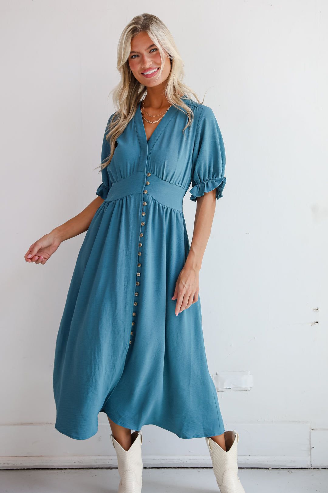 Modest Dress - Teal