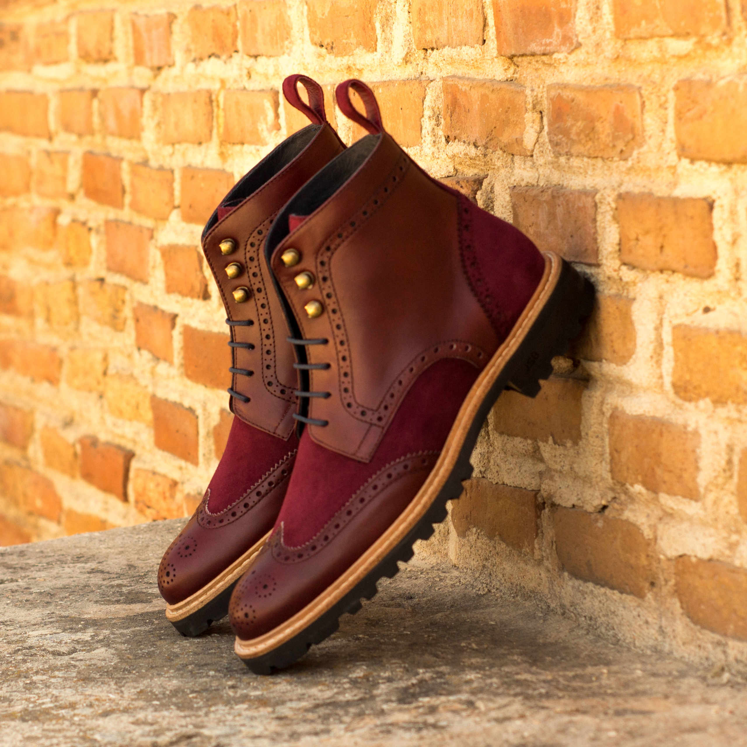 Velocity Brogue Boot Burgundy