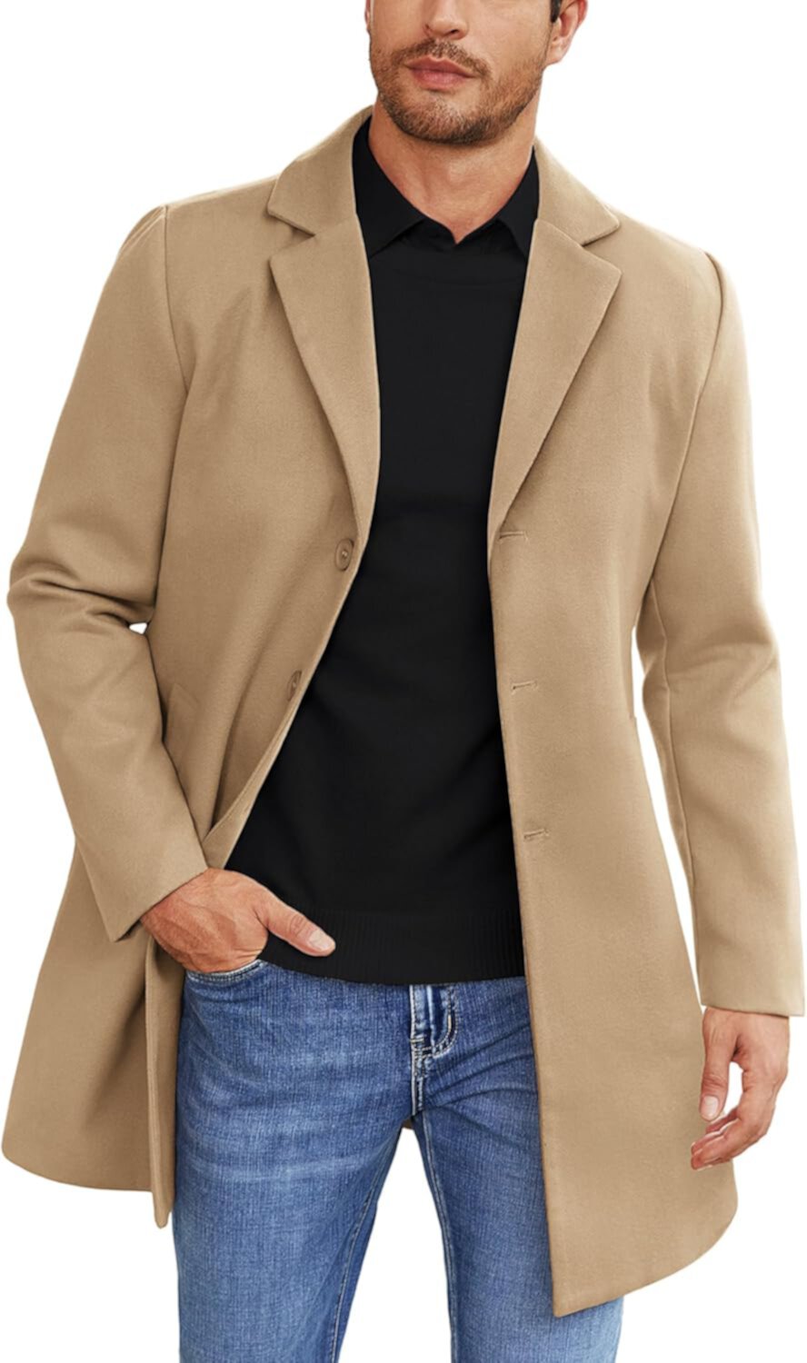 Men's Overcoat Wool Blend