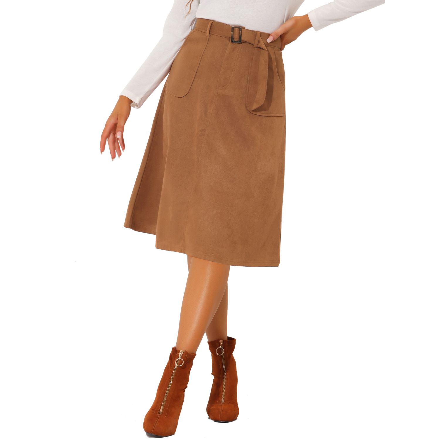 Women's A-Line Midi Skirt