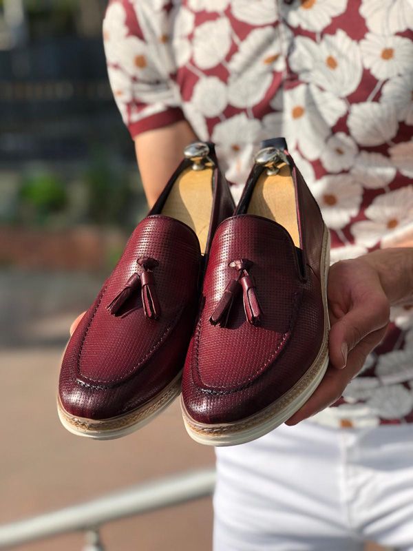 Prime Tassel Loafer Burgundy