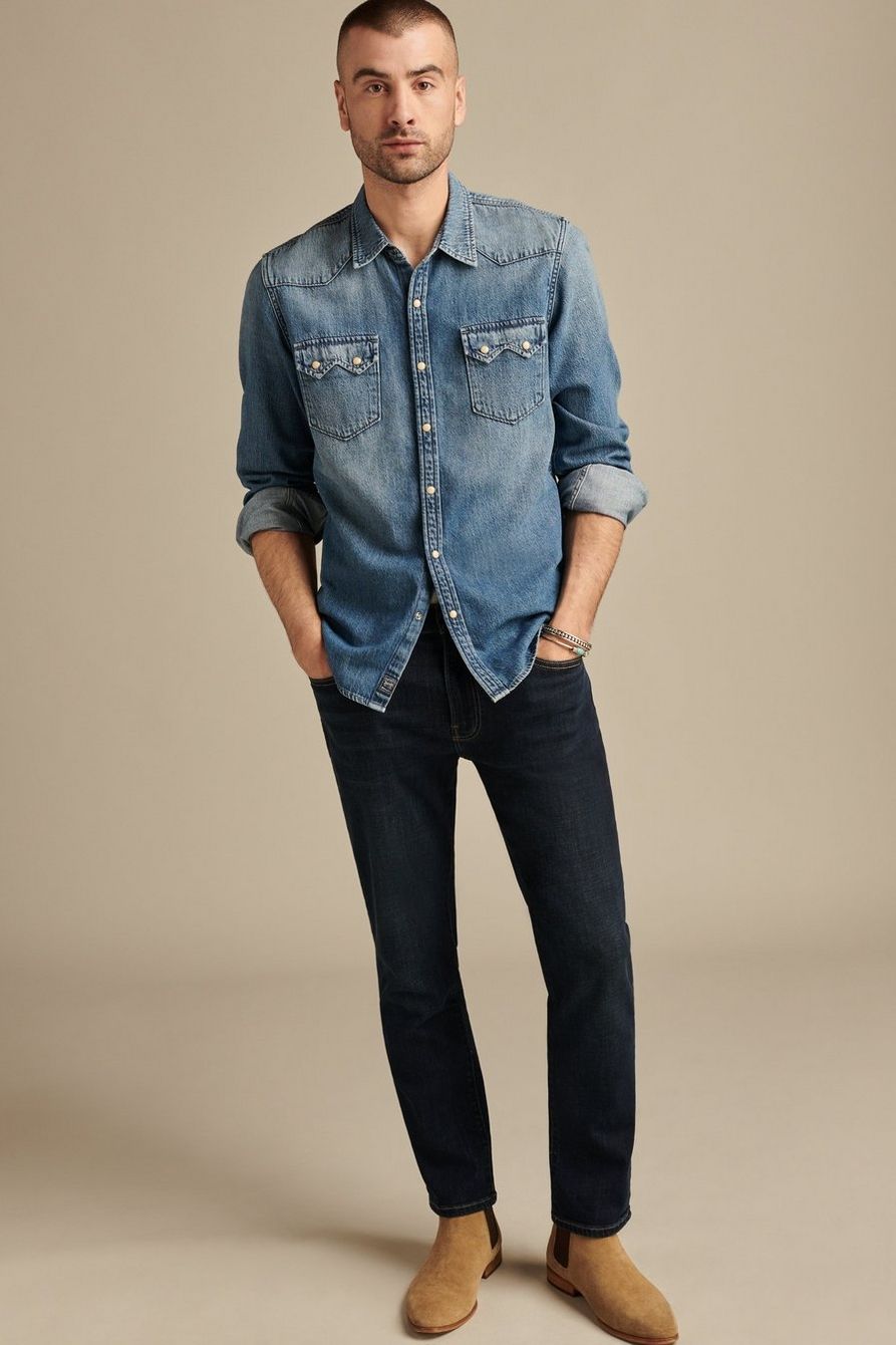 Luxury Men's Denim Jeans Straight Cut Max