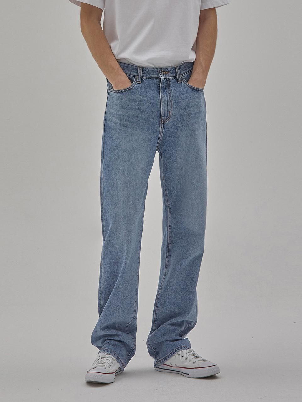 Comfort Men's Denim Jeans Straight Cut Natural