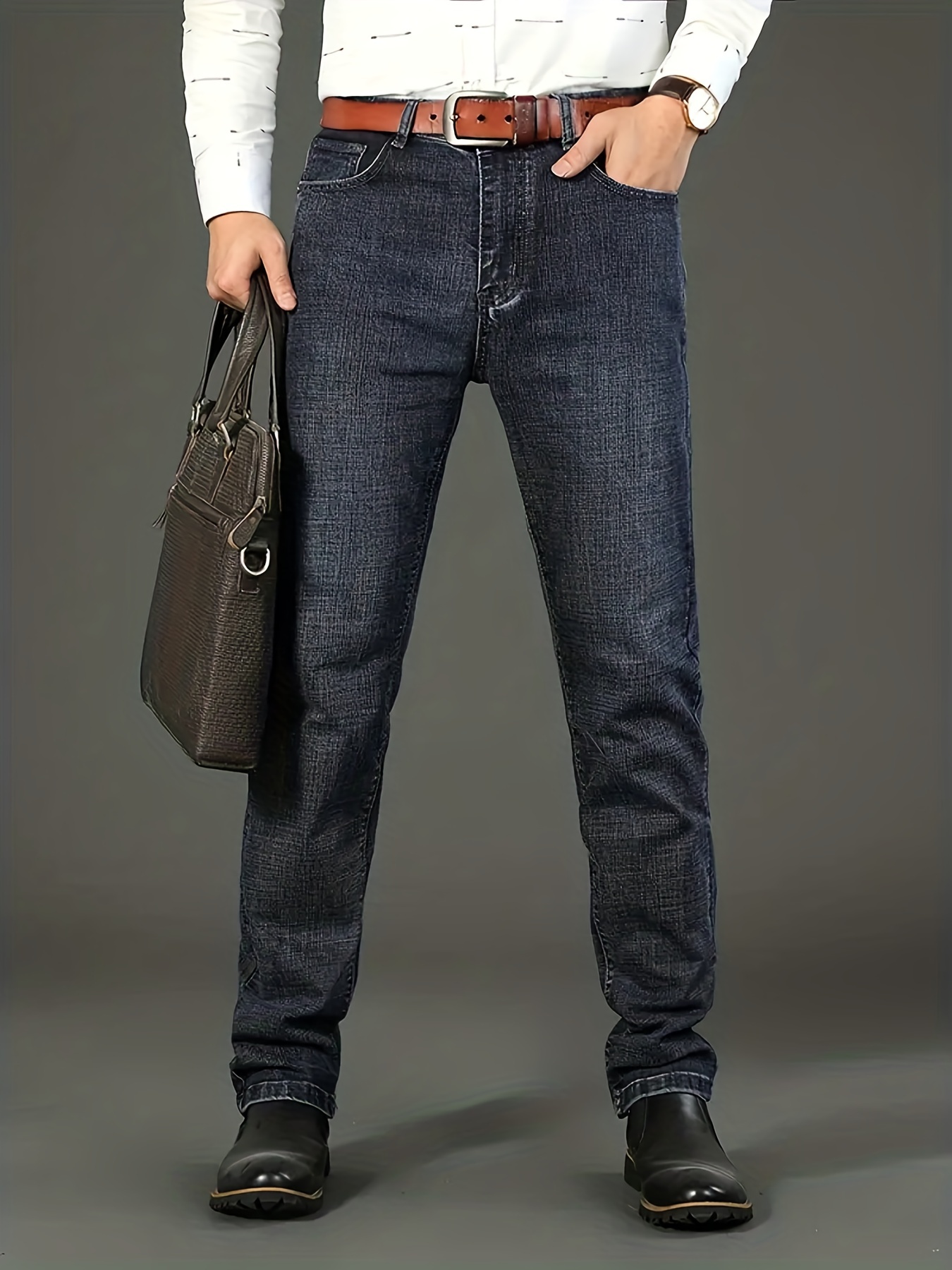 Formal Men's Denim Jeans Straight Cut Pro