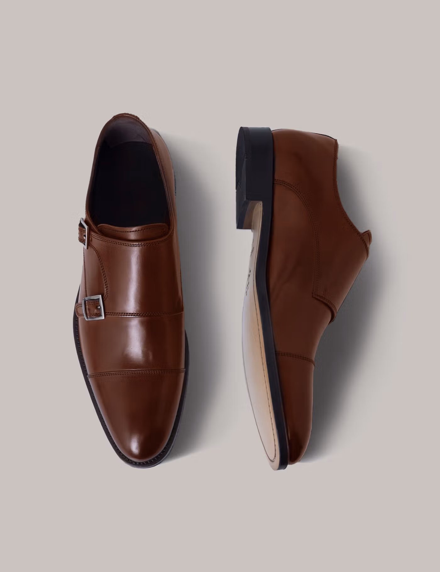 Modern Double Monk Strap Sand