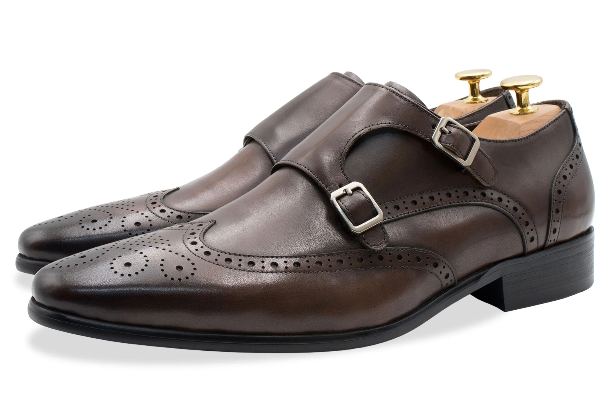 Elite Double Monk Strap Walnut