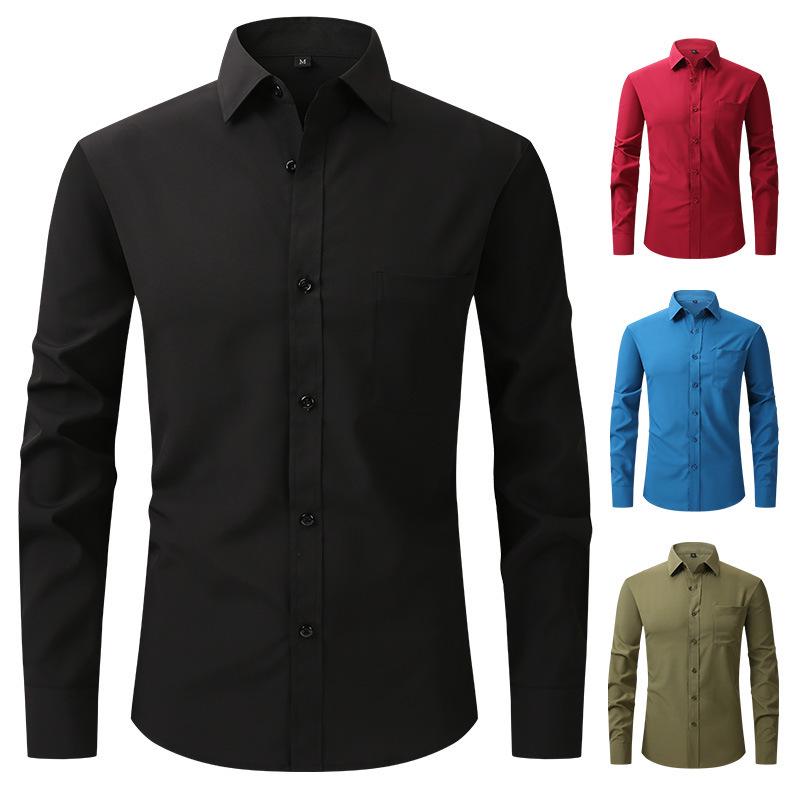 Lightweight Men's Slim Fit Dress Shirt Plus