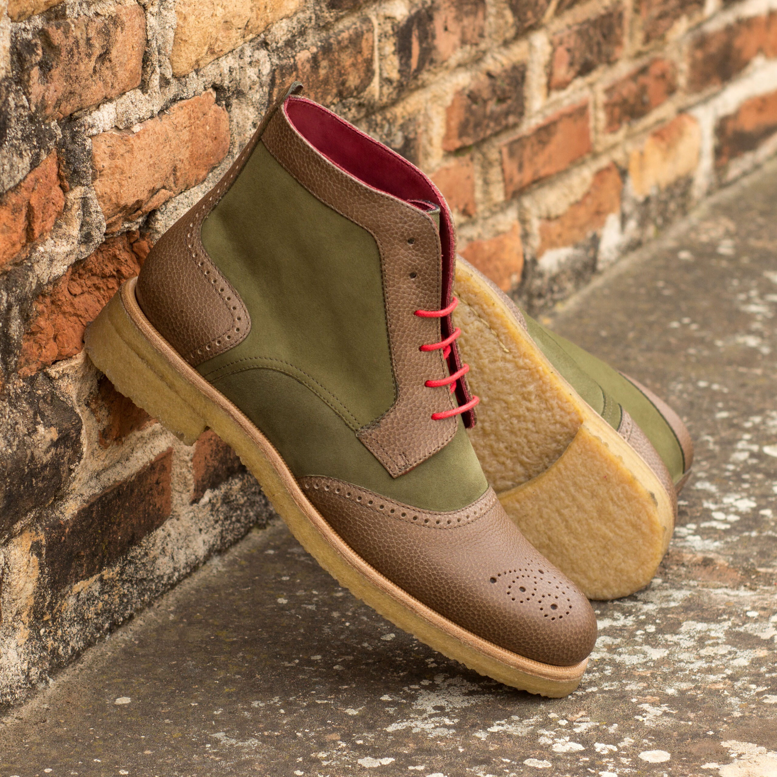 Edge Brogue Boot Khaki