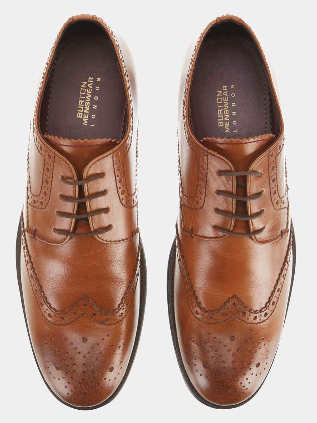 Comfort Brogue Dress Shoe Tan