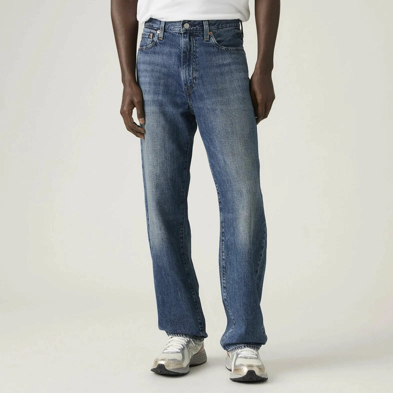 Sporty Men's Denim Jeans Straight Cut Eco