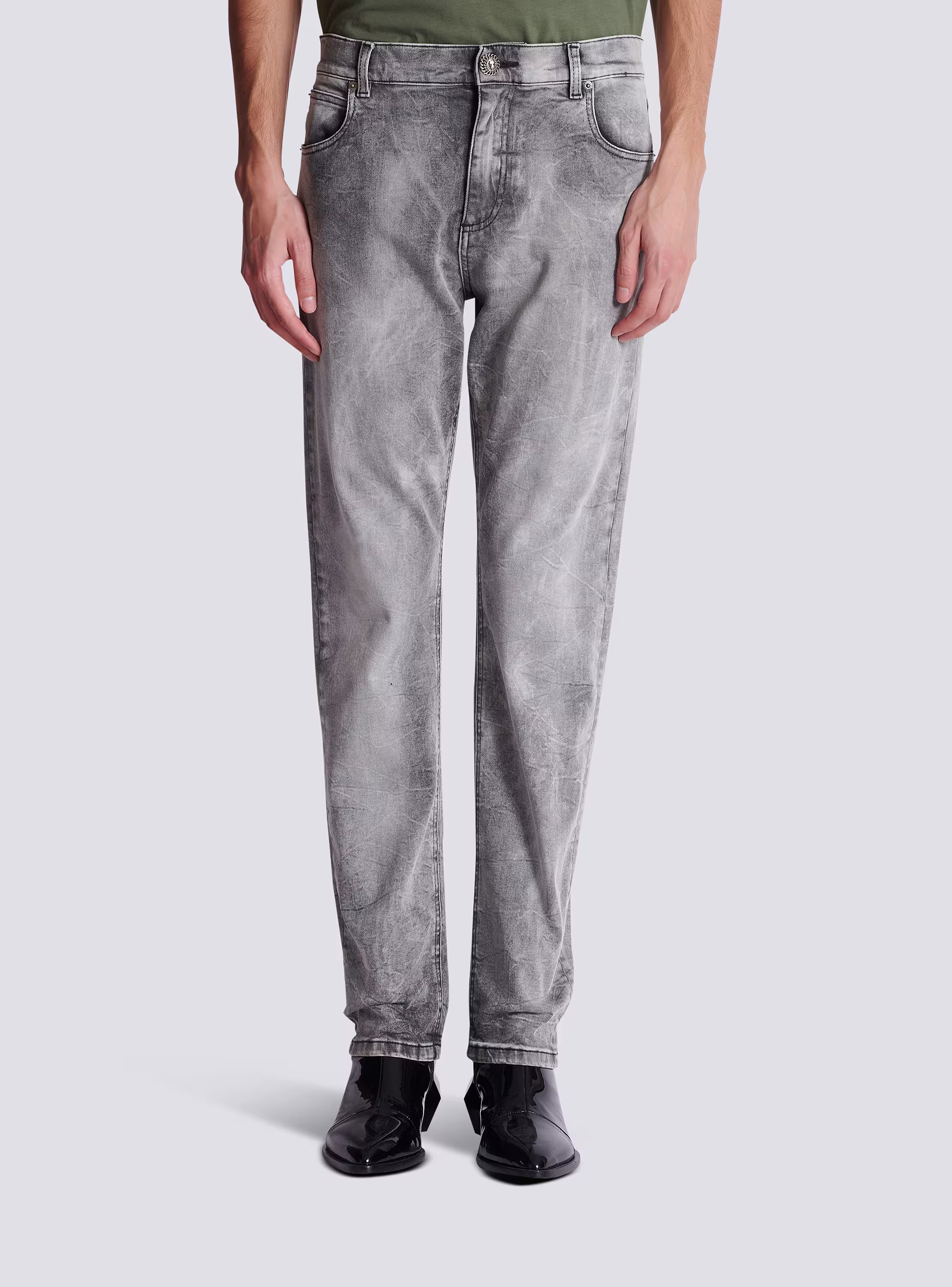 Luxury Men's Denim Jeans Straight Cut Ultra