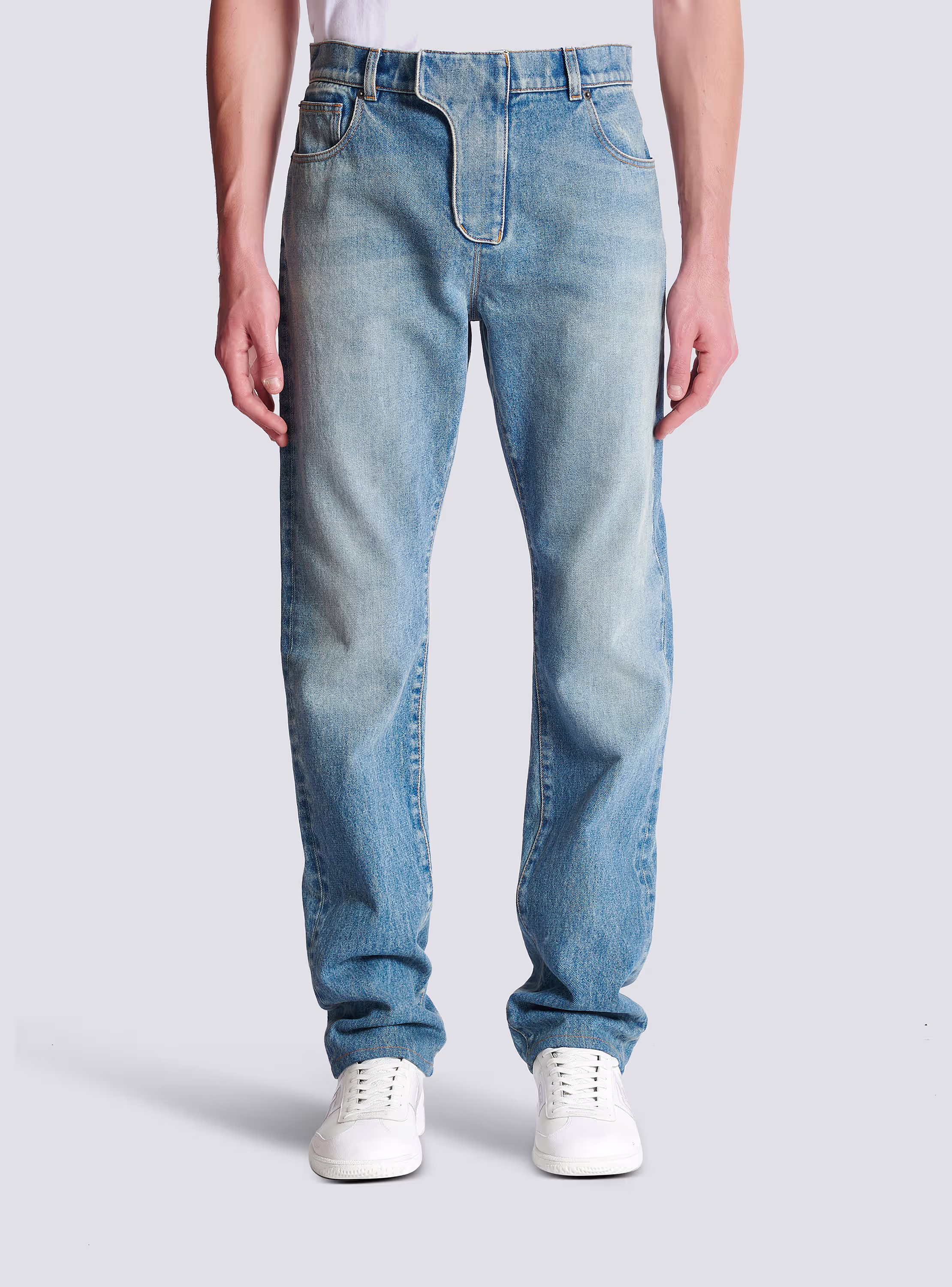 Luxury Men's Denim Jeans Straight Cut Plus