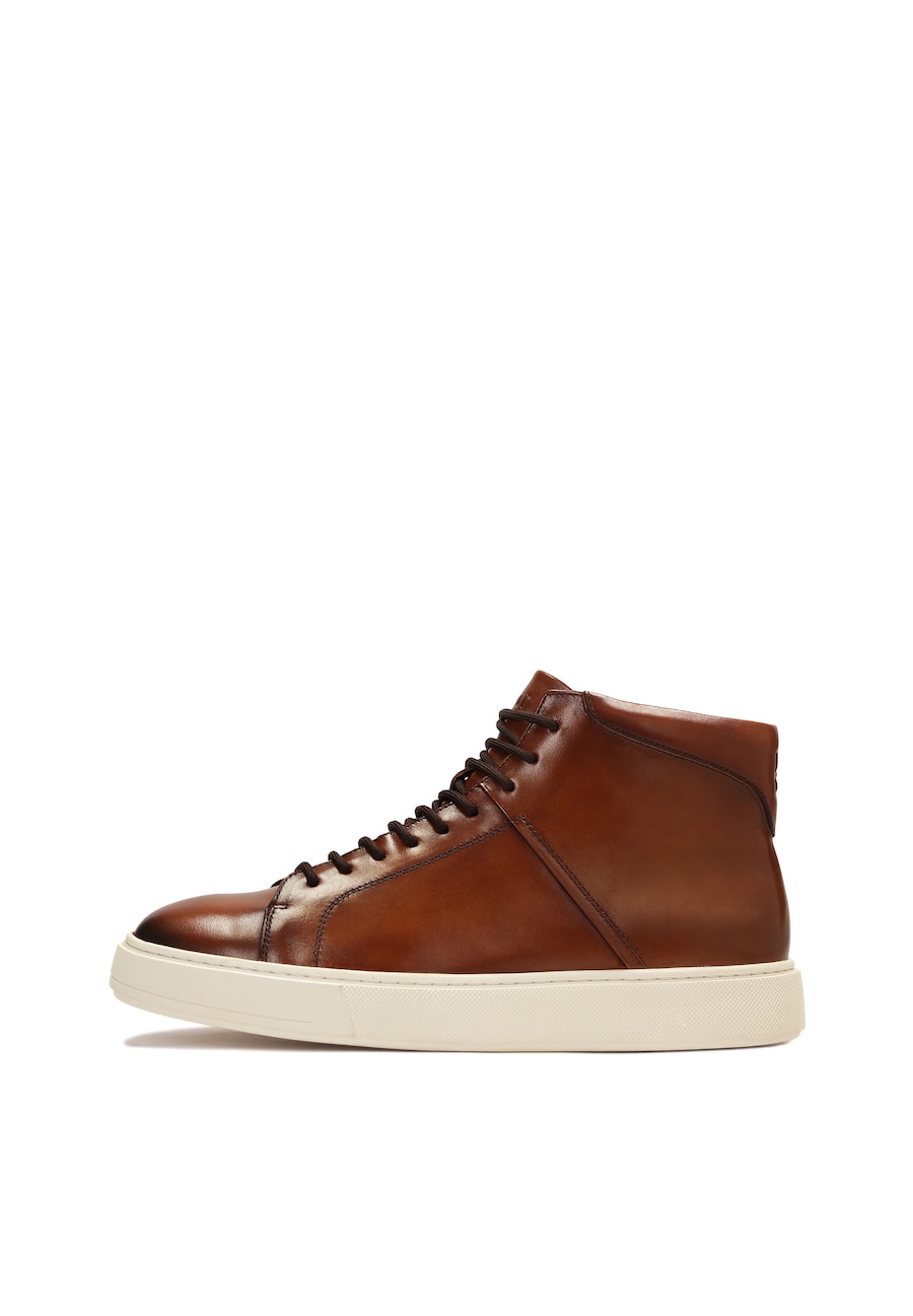 Evolution High Top Sneaker Cognac