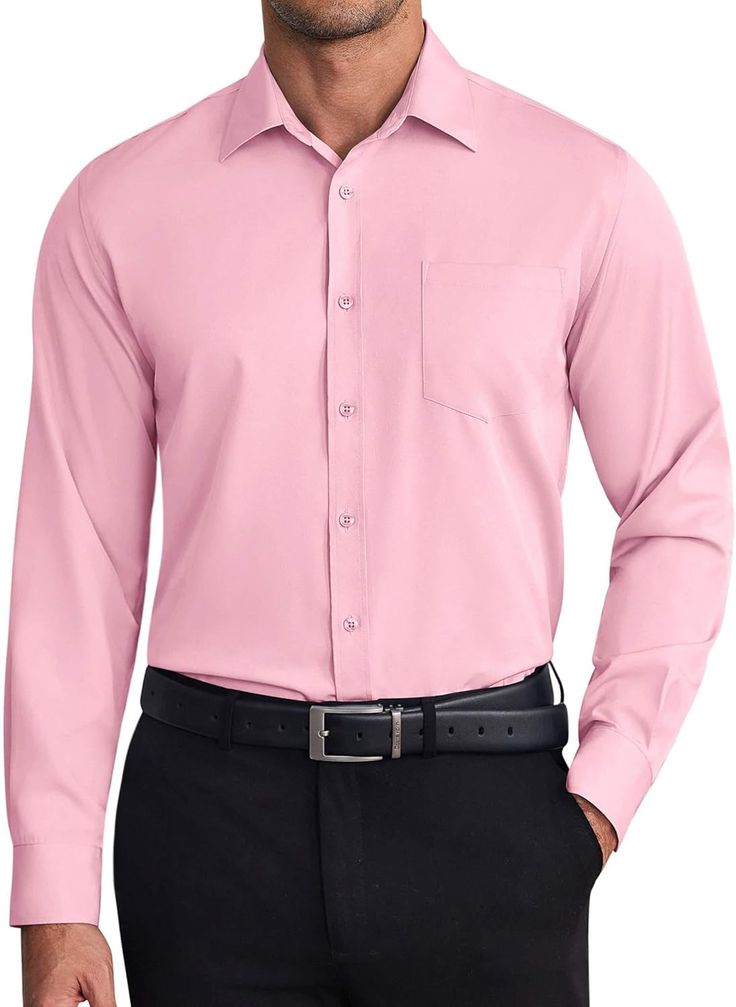 Formal Men's Slim Fit Dress Shirt Plus