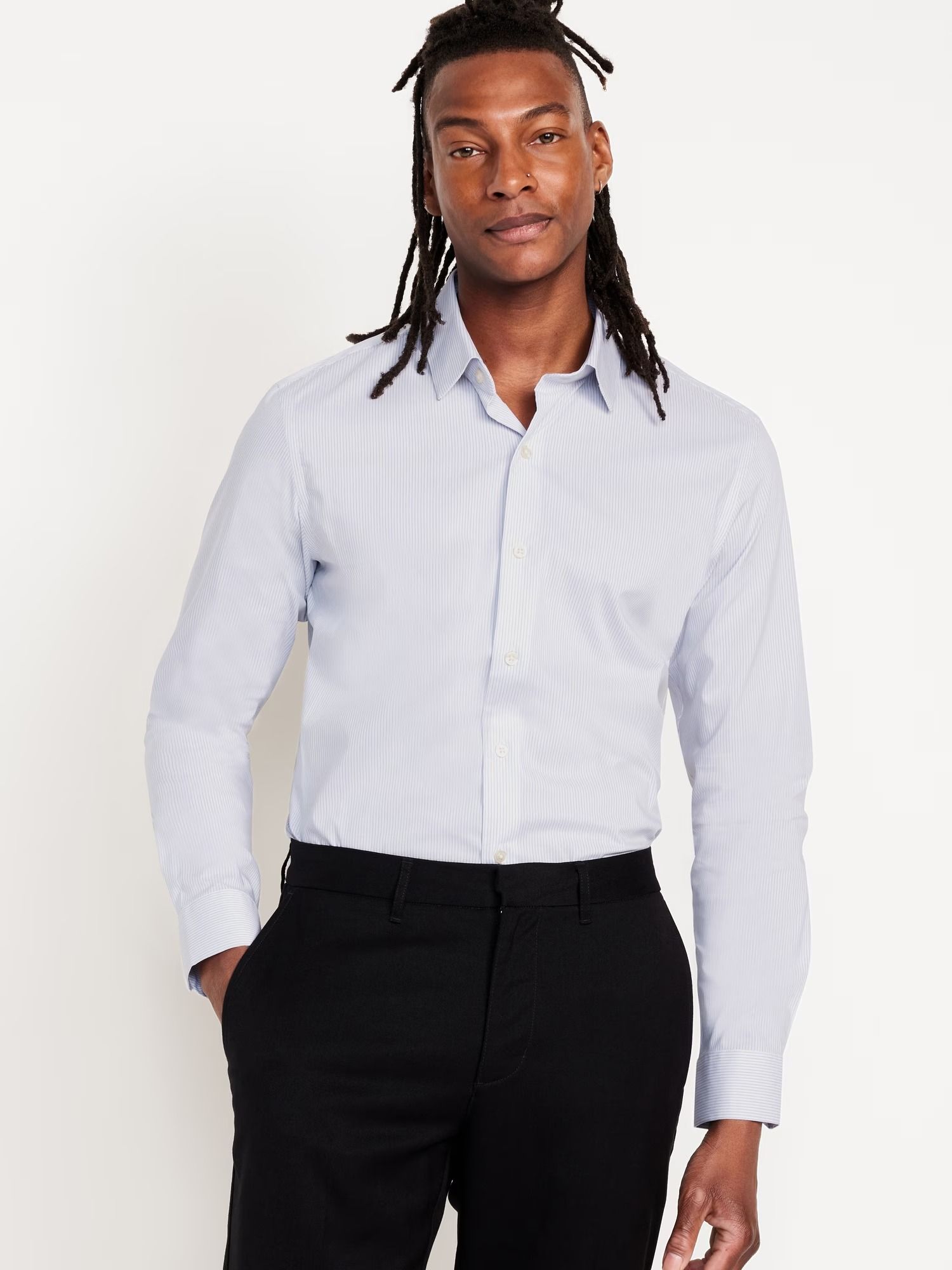 Urban Men's Slim Fit Dress Shirt Plus