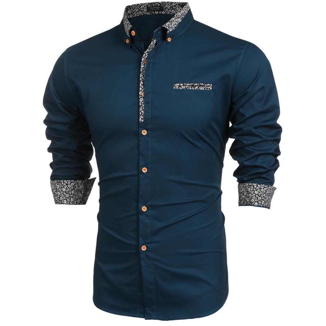 Casual Men's Slim Fit Dress Shirt Original
