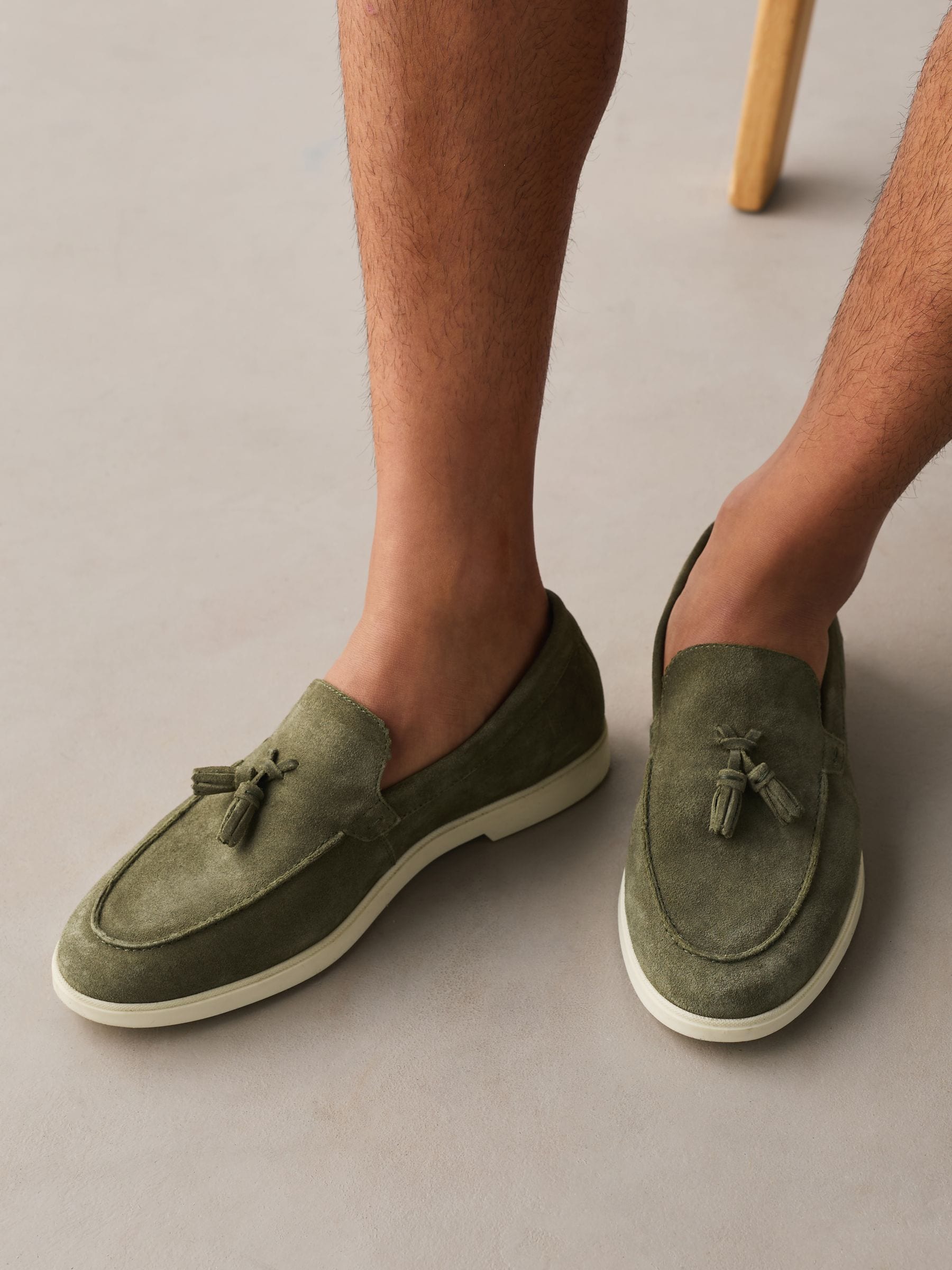 Tech Tassel Loafer Stone