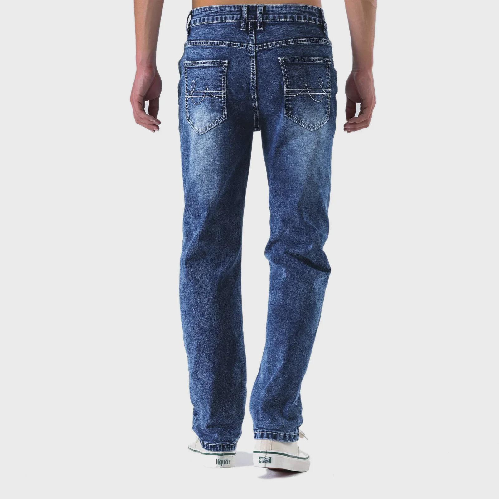 Stylish Men's Denim Jeans Straight Cut Elite