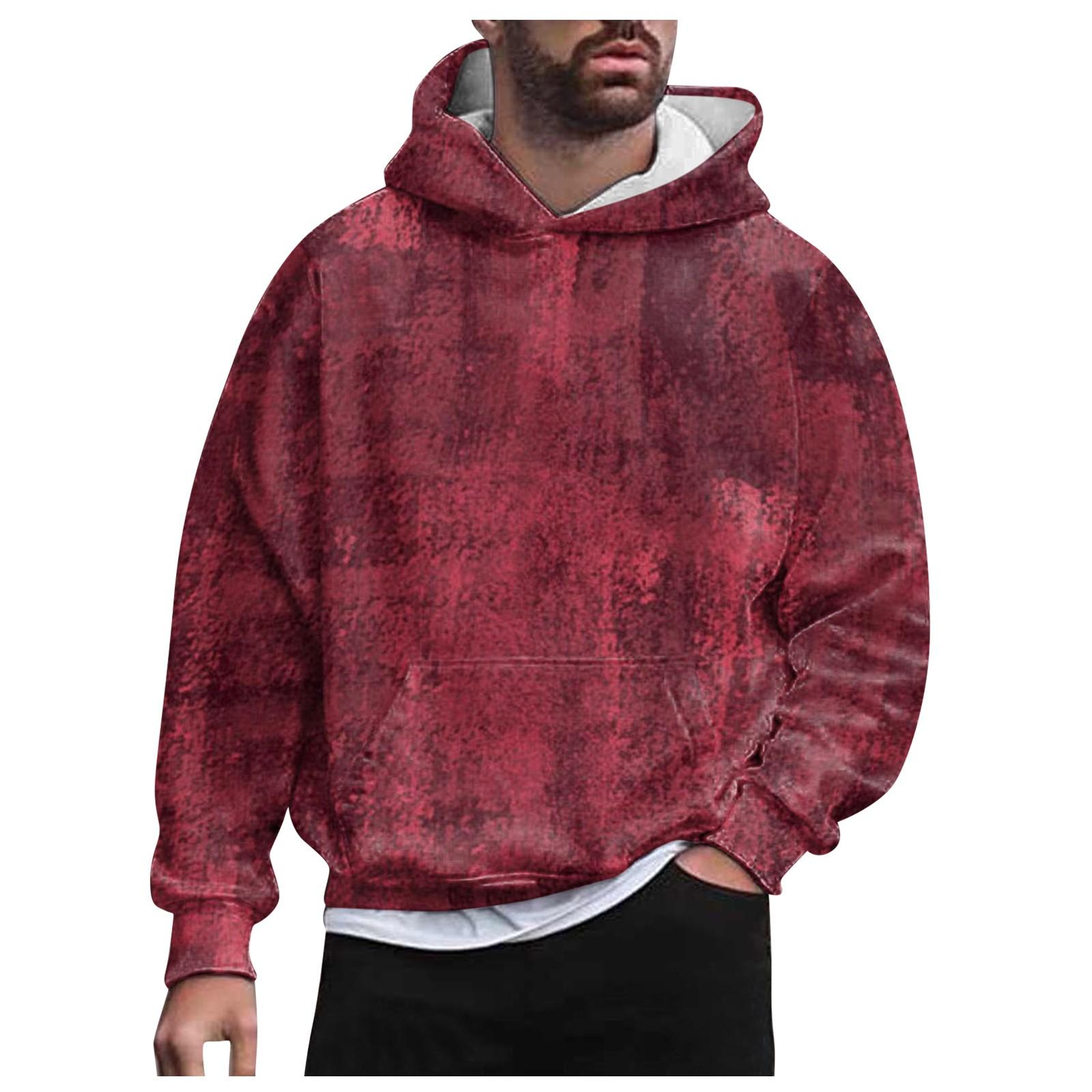 Elegant Men's Hooded Sweatshirt Plus