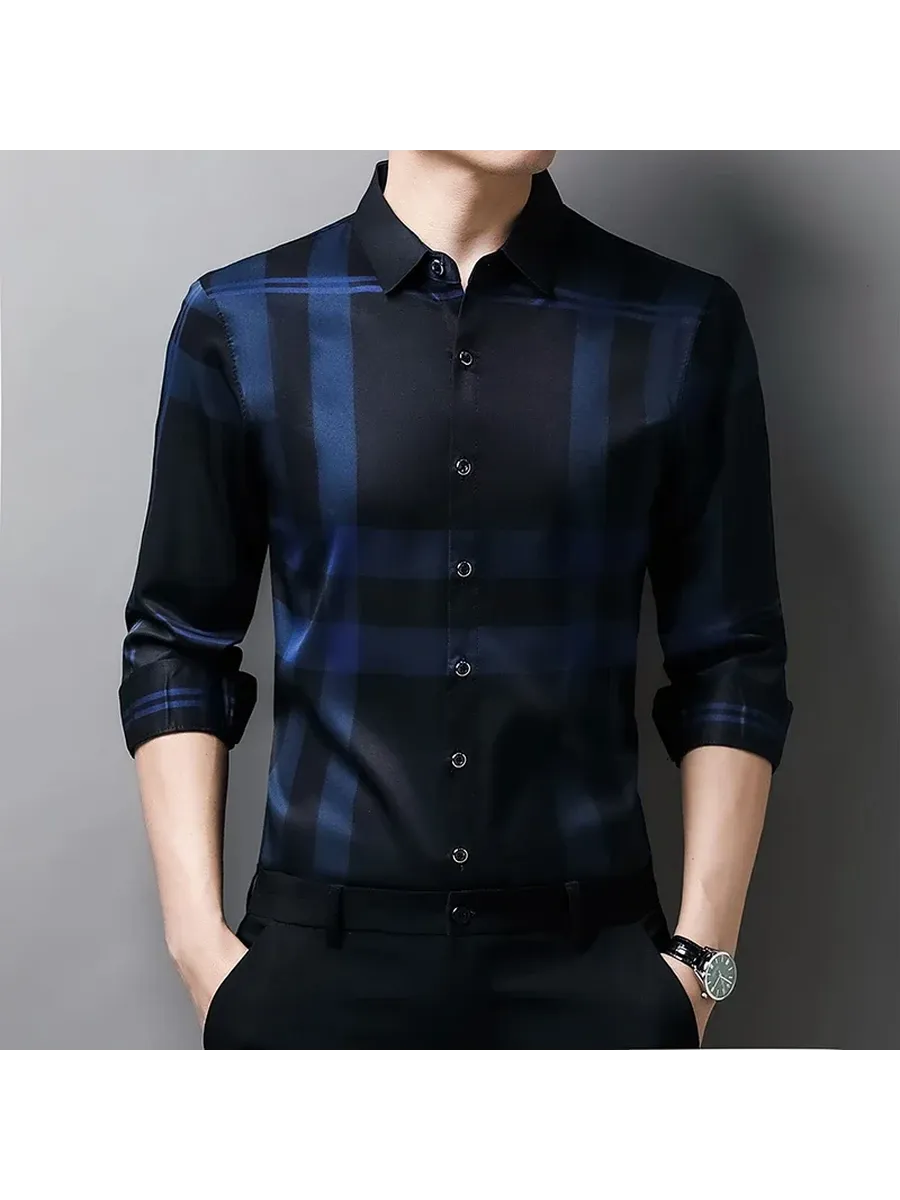 Luxury Men's Slim Fit Dress Shirt Plus