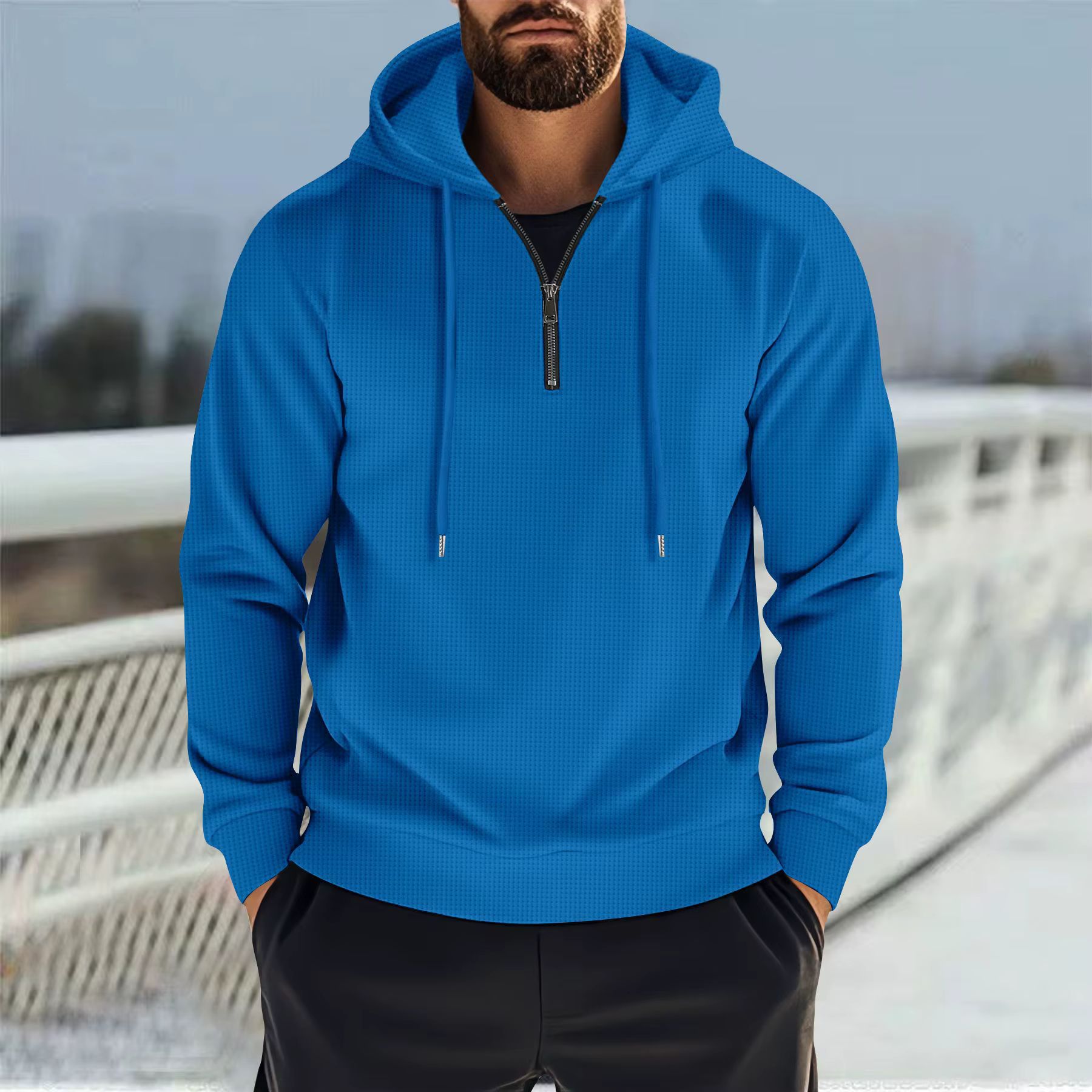 Sporty Men's Hooded Sweatshirt Pro
