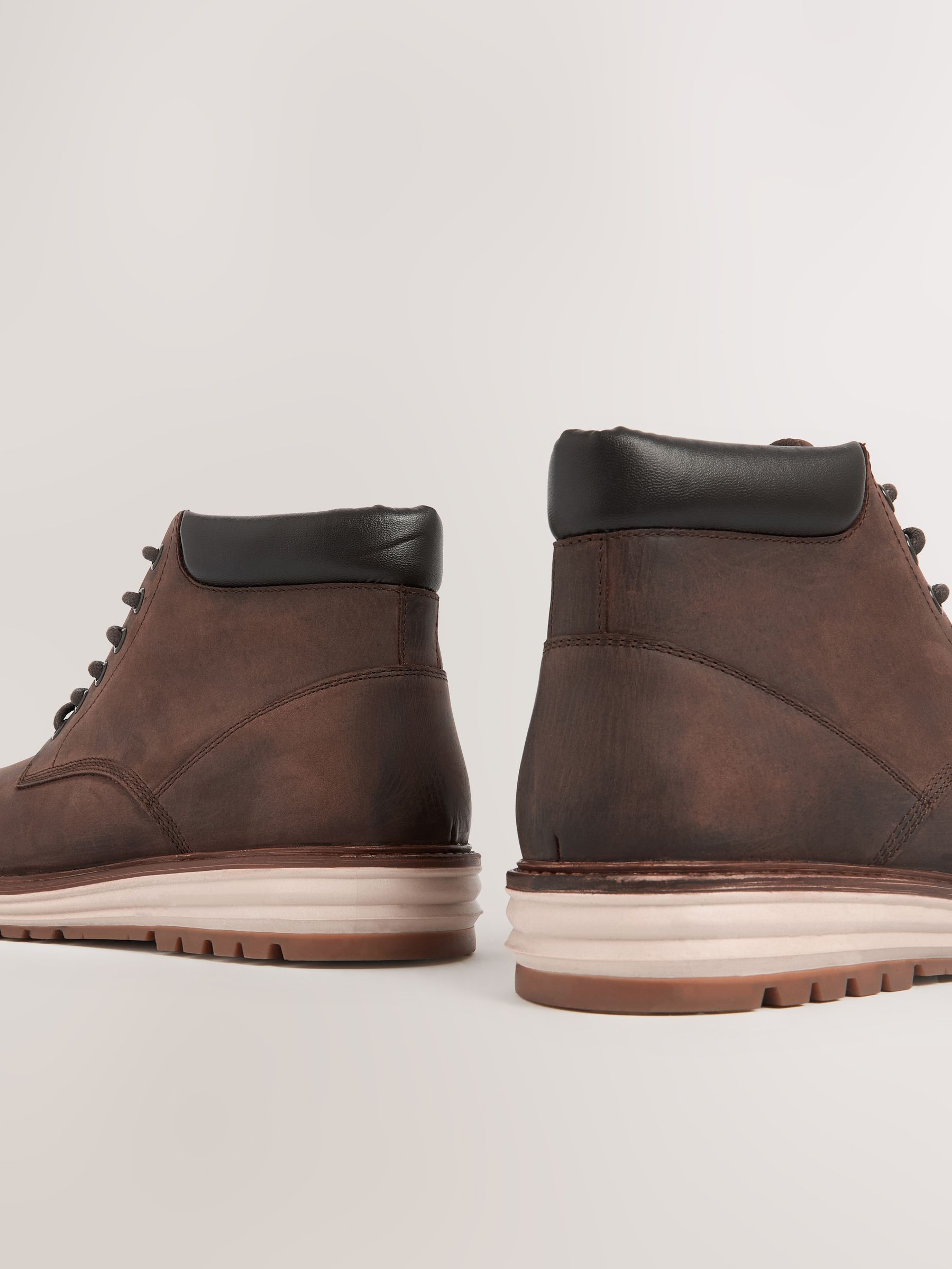 Sleek Lace-Up Boot Walnut