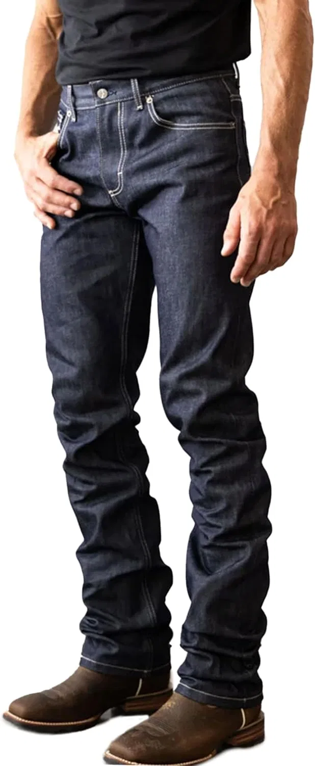 Elegant Men's Denim Jeans Straight Cut Original