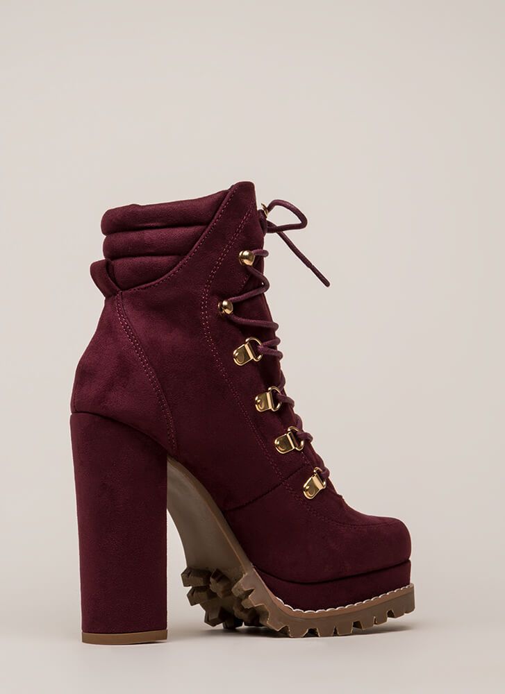 Tech Lace-Up Boot Burgundy