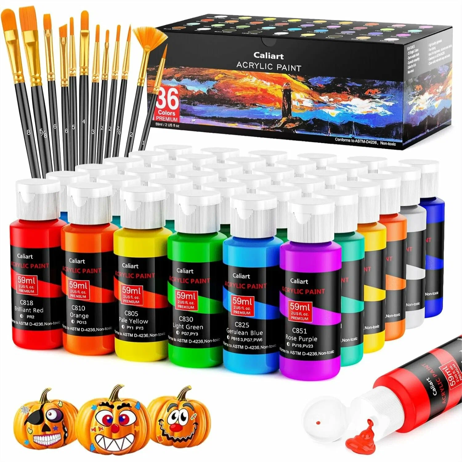 Acrylic Paint Set - 12 Colors