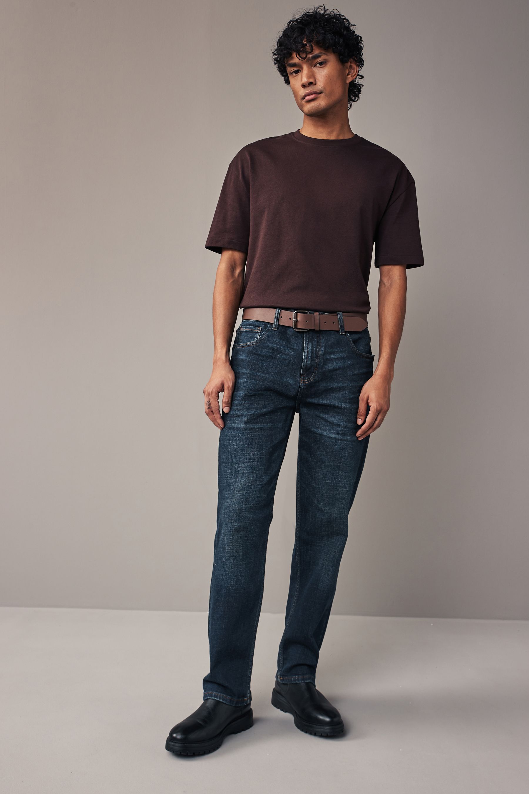 Lightweight Men's Denim Jeans Straight Cut Essential