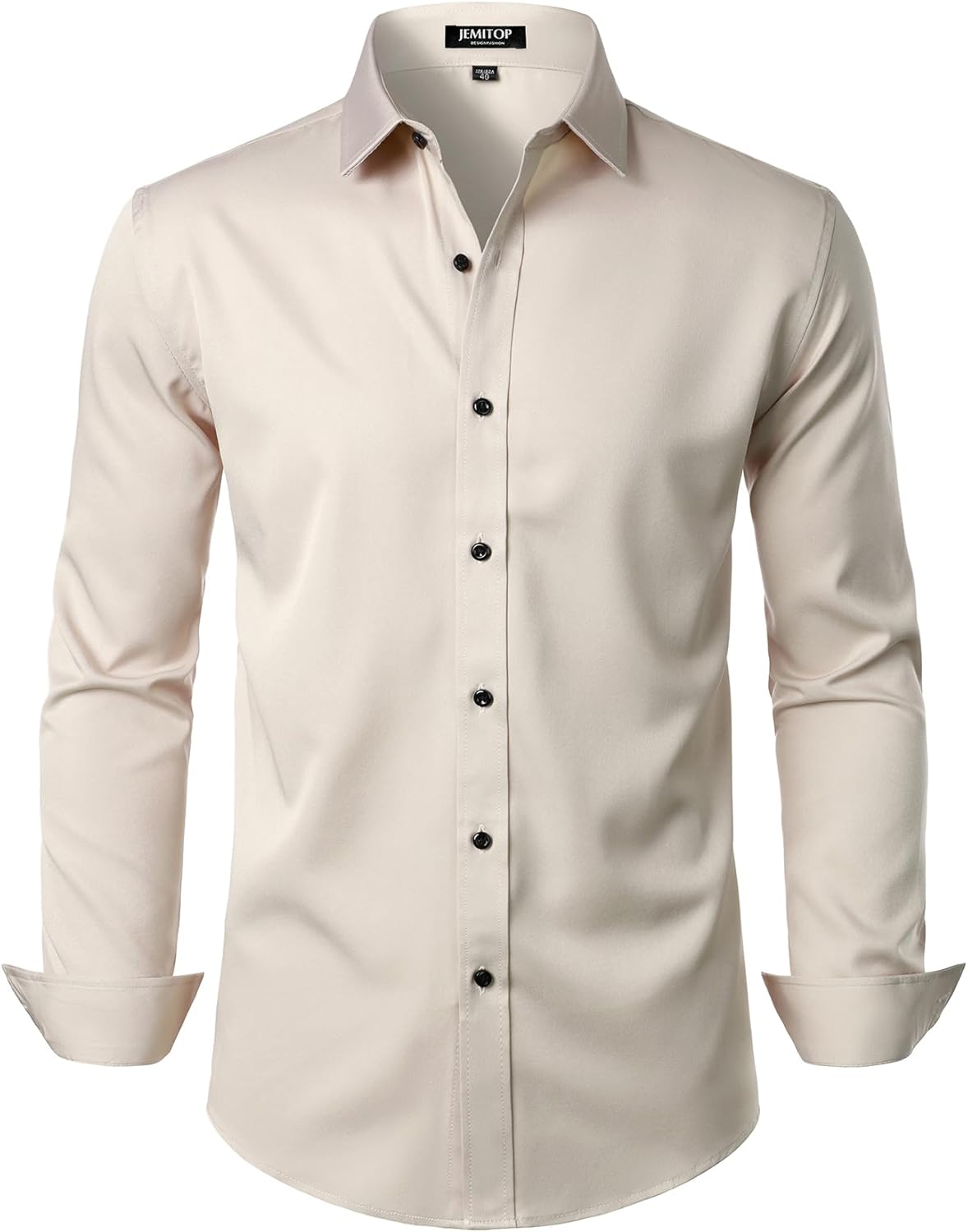 Comfort Men's Slim Fit Dress Shirt Natural