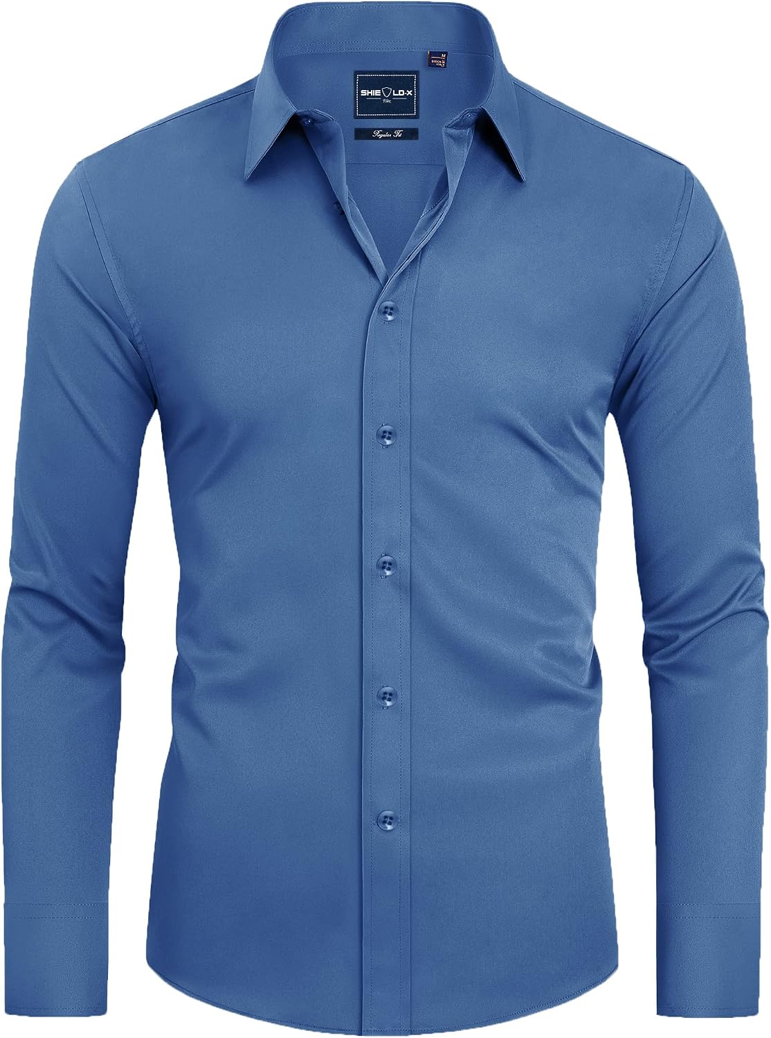 Soft Men's Slim Fit Dress Shirt Plus