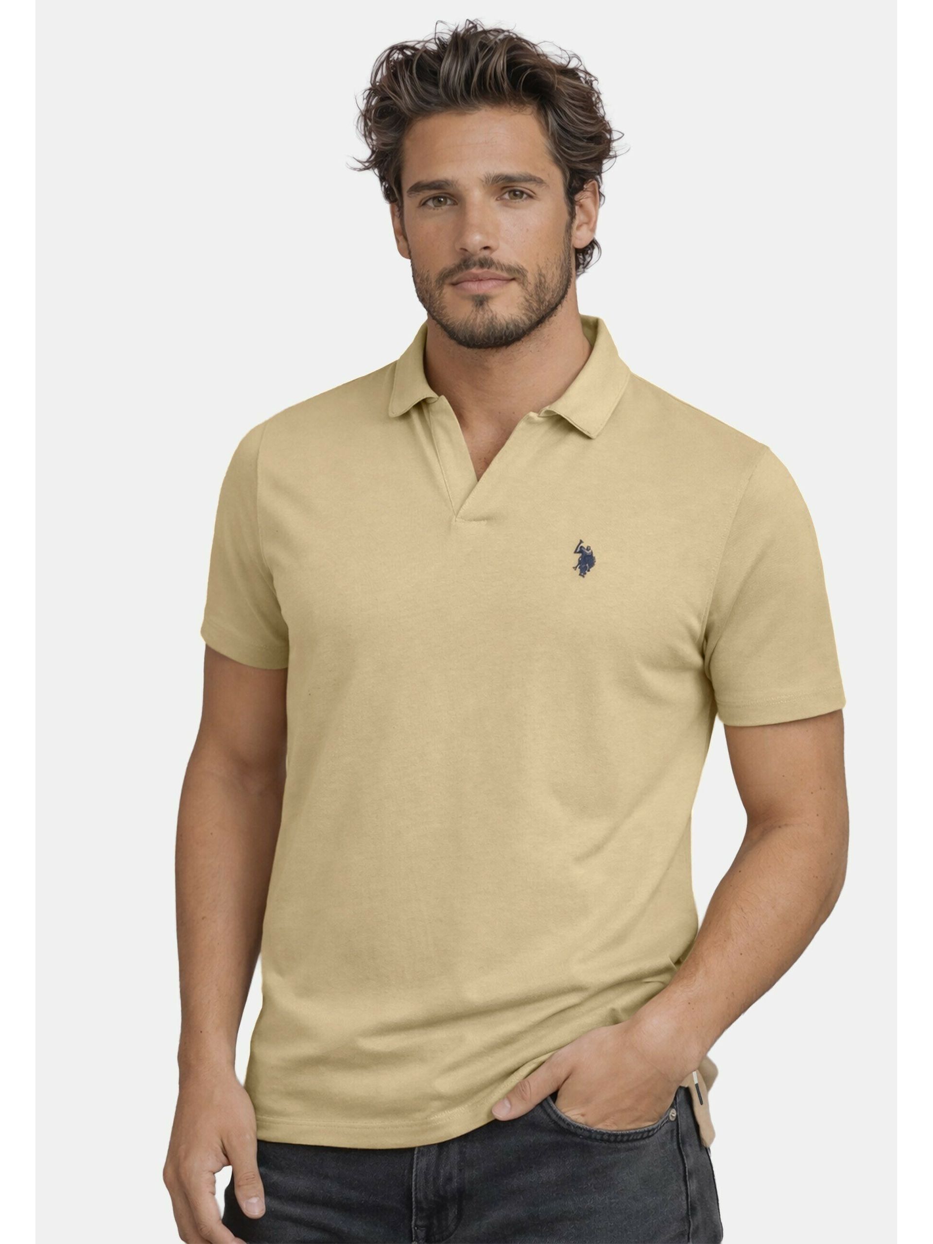 Soft Men's Classic Polo Shirt Natural