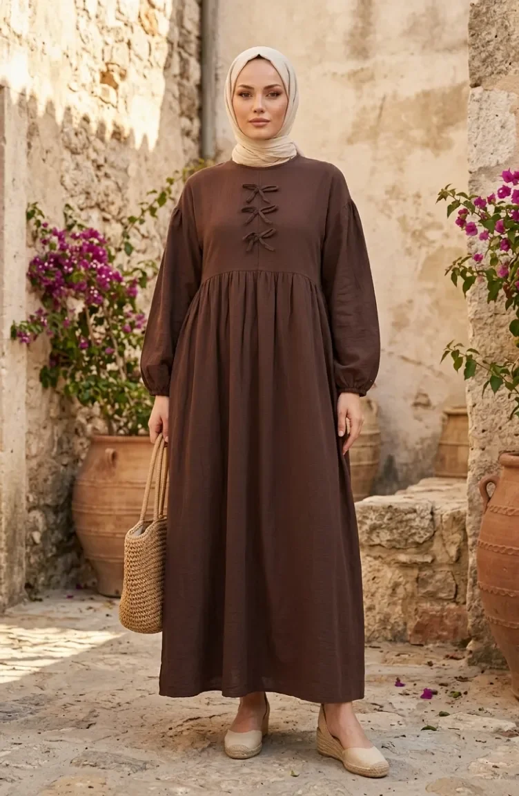 Hijab Dress - Brown