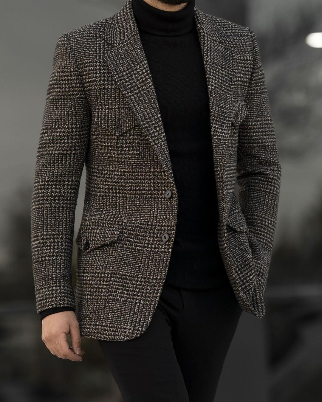 Luxury Men's Formal Suit Blazer Natural