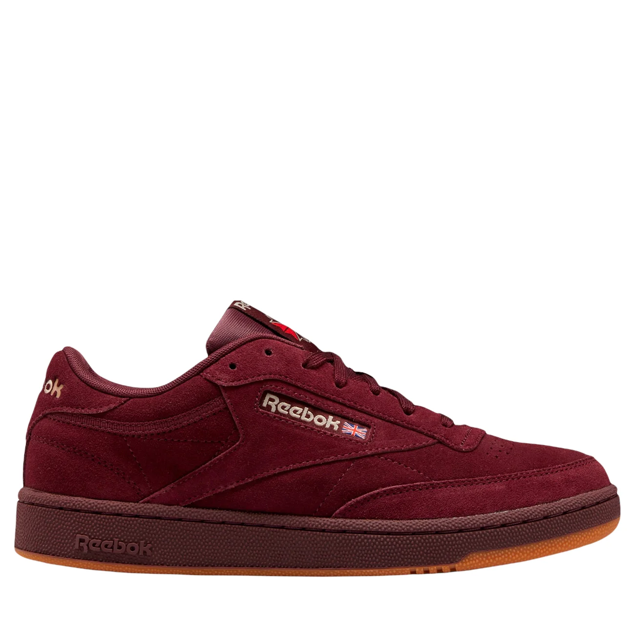 Precision Suede Sneaker Burgundy
