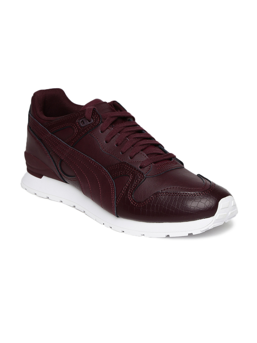 Flex Casual Leather Shoe Burgundy