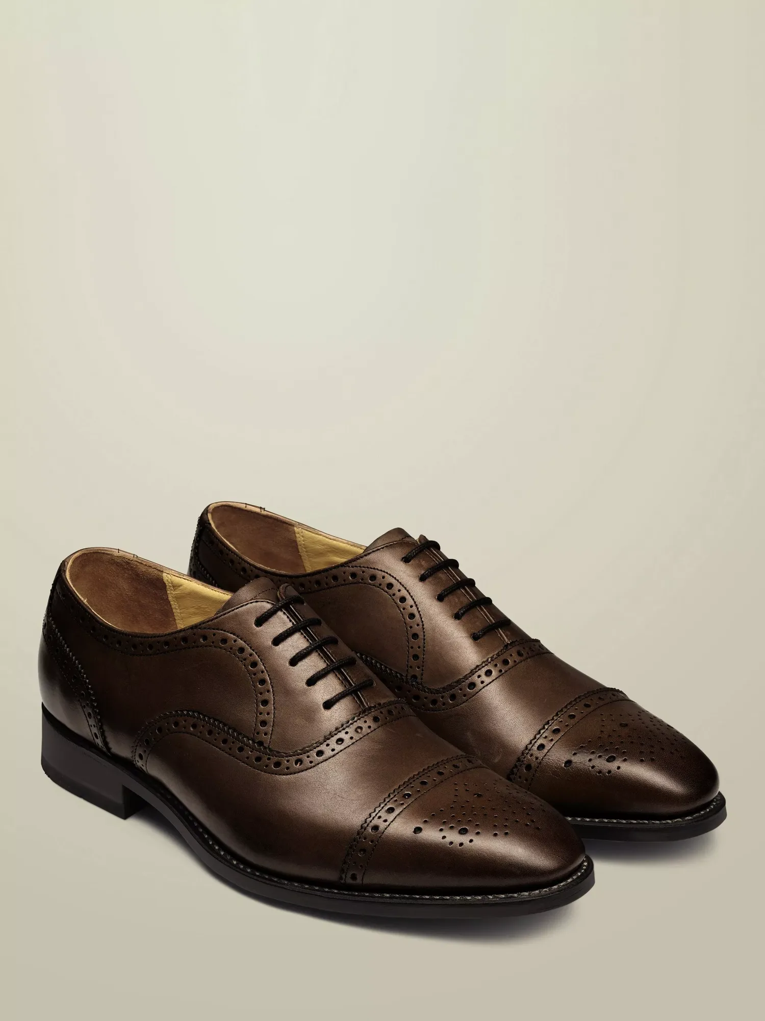 Comfort Brogue Dress Shoe Walnut