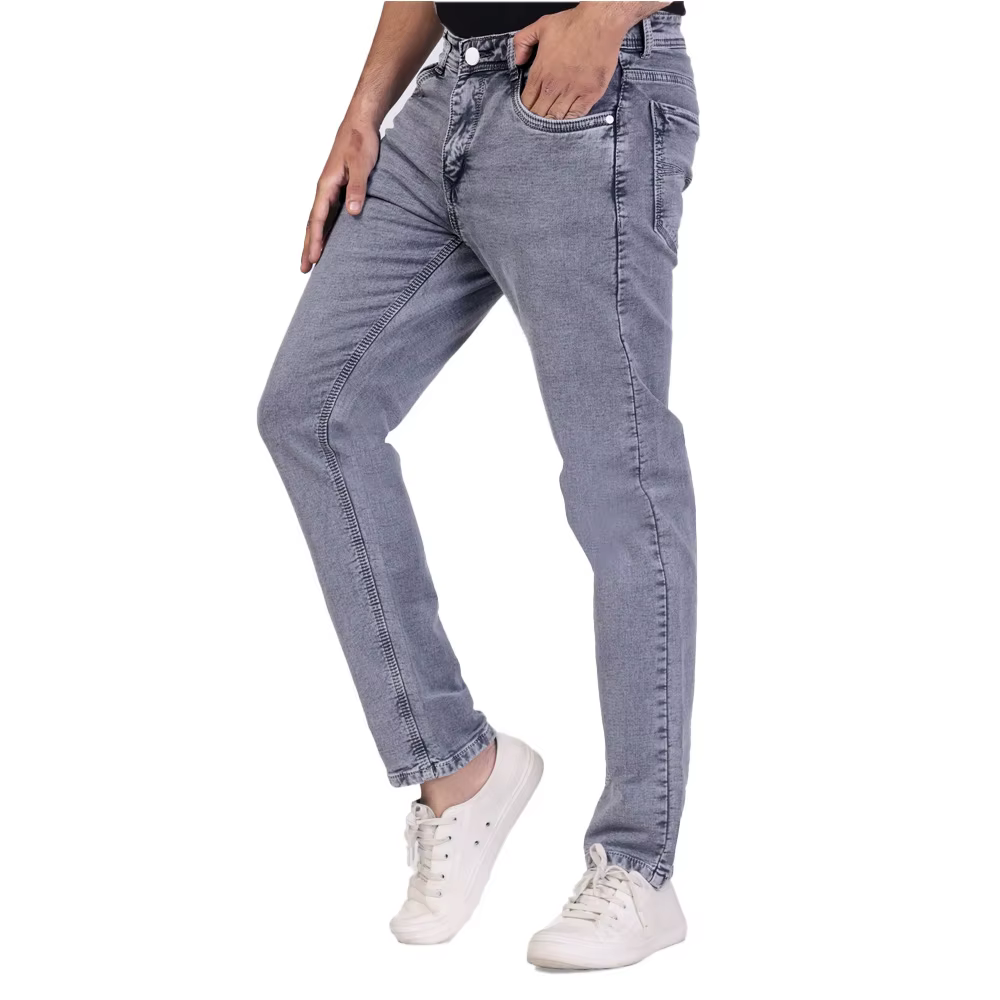 Trendy Men's Denim Jeans Straight Cut Deluxe