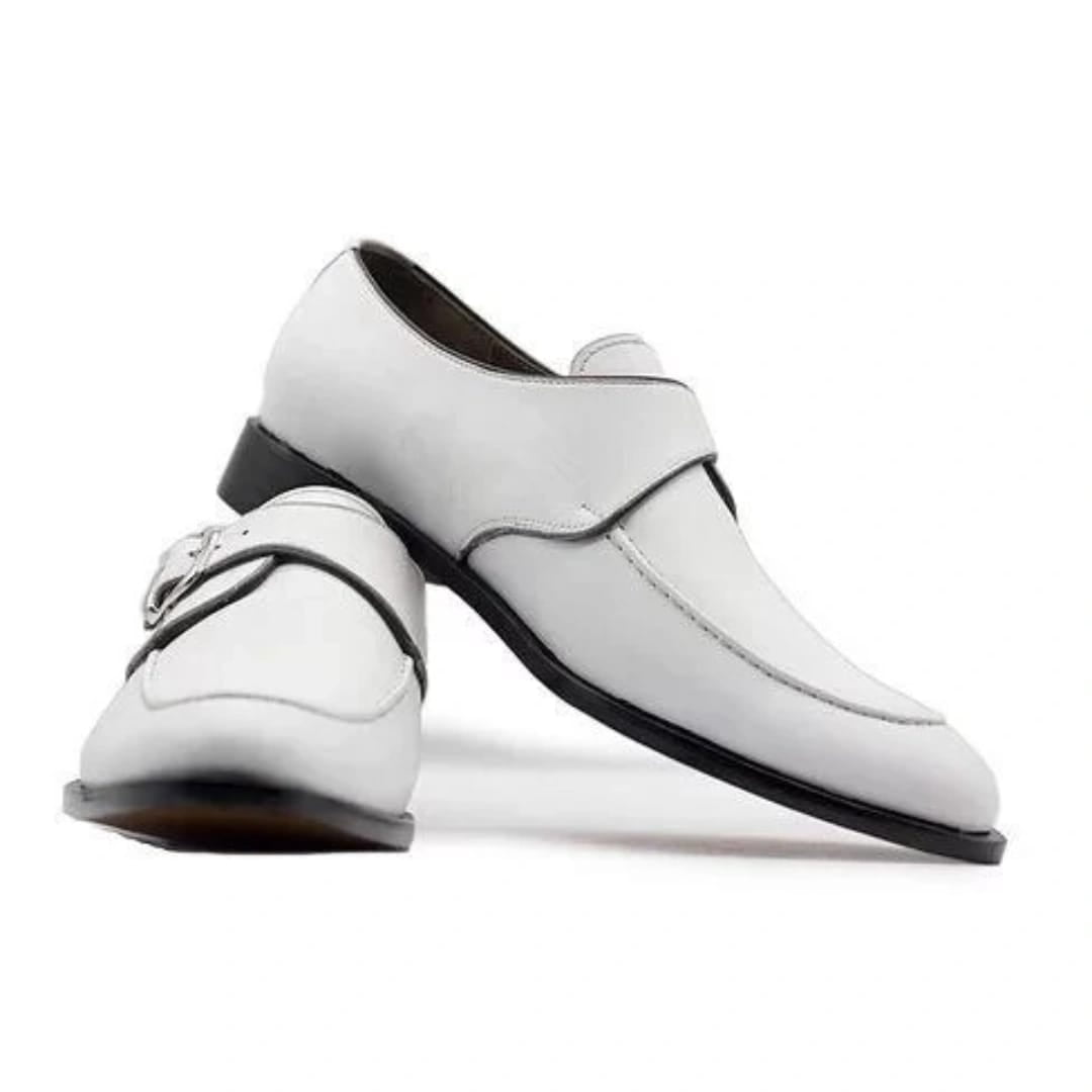 Bold Monk Strap Shoe White